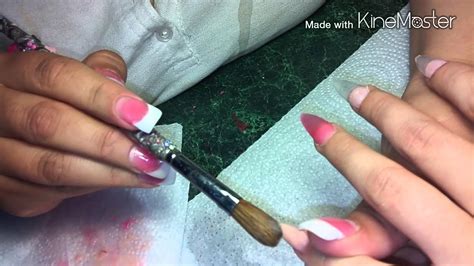 uñas acrilicas color nude con piedras punta stiletto YouTube