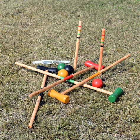 Classic Outdoor Garden Croquet Game With Wooden Balls Buy Croquet