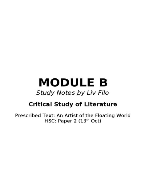 Module B Study Notes 6353365a5d296 Pdf Cognition