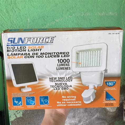 Sunforce 100 Led Solar Motion Light 180 Furniture And Home Living Lighting And Fans Lighting On