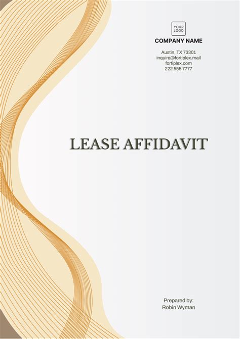Free Lease Affidavit Template to Edit Online