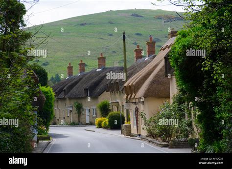 English Village Street Stock Photo Alamy