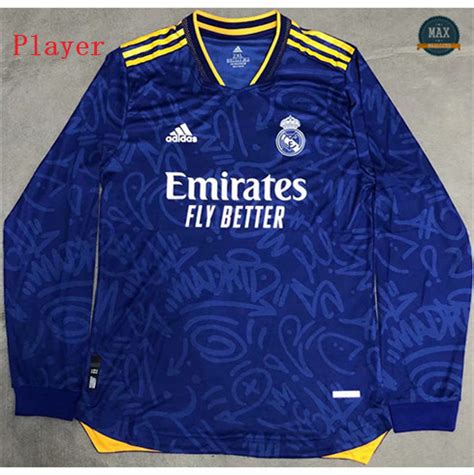 Max Maillot Foot Player Version Real Madrid Exterieur Manche Longue