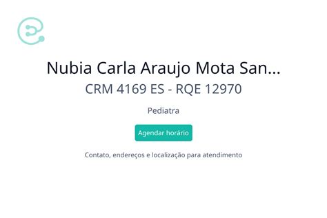 Nubia Carla Araujo Mota Santos Pediatra Em Vila Velha ES