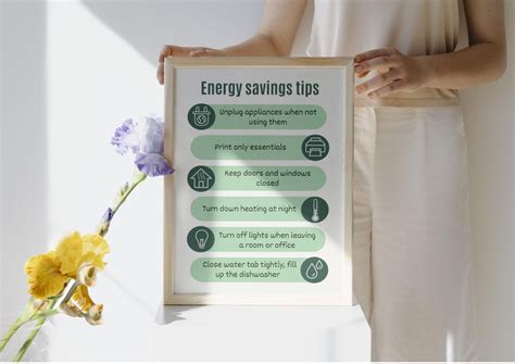energy saving tips printable set   posters energy consumption