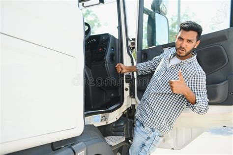 Portrait Of A Indian Truck Driver Stock Image Image Of Busy Freight