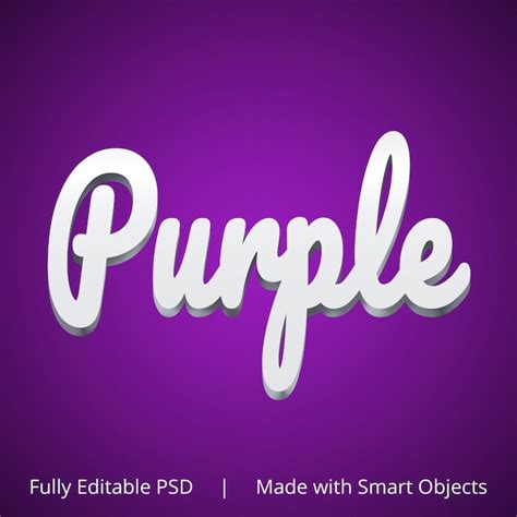 Premium Psd Purple Text Style Effect