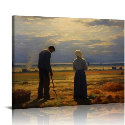 COMIO The Angelus Jean Francois Millet Classic Art Canvas Print Famous