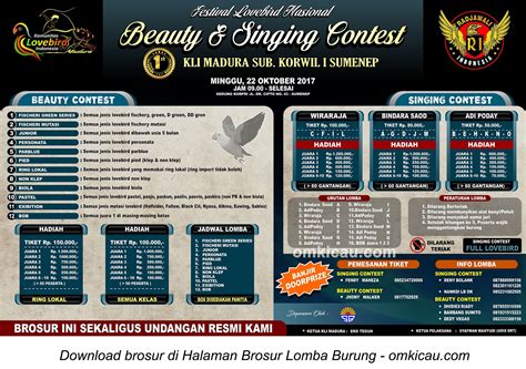 Lovebird Beauty Singing Contest KLI Madura Sub Korwil I Sumenep