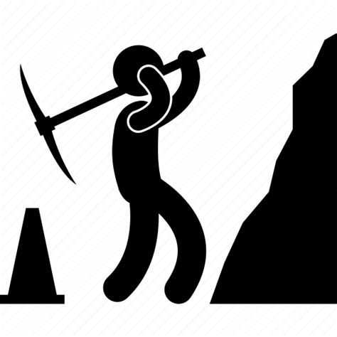 Axe Construction Labor Man Miner Mining Worker Icon