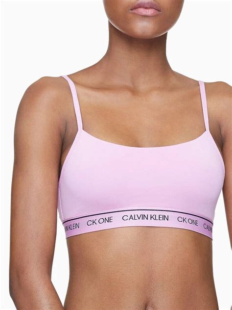 Calvin Klein Womens Ck One Cotton Lightly Lined Bralette Pink Sz S For Sale Online Ebay