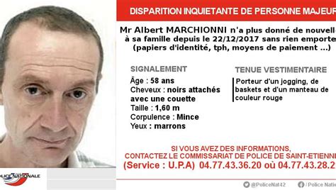 Saint Étienne Un Homme De 58 Ans Porté Disparu Depuis Le 22 Décembre