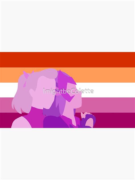 She Ra Adora And Catra Lesbian Flag Sticker For Sale By ImightbeColette Redbubble