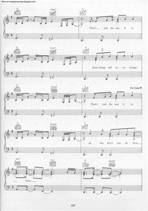 The Way It Is free sheet music by Bruce Hornsby | Pianoshelf