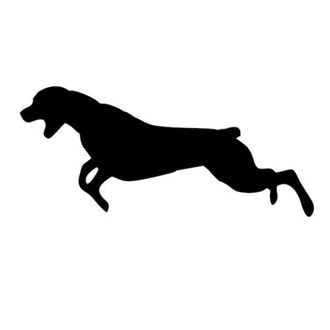 Premium Vector Silhouette Of A Black Dog Standing