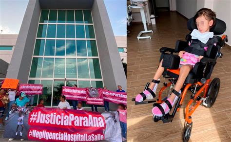 Exigen justicia para Paola niña que quedó ciega y parapléjica tras