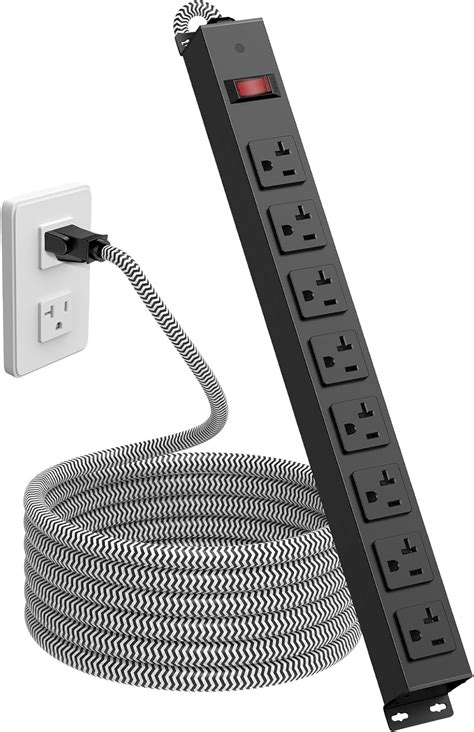 Amazon HEZI 20 Power Strip Surge Protector 1200J Metal 8