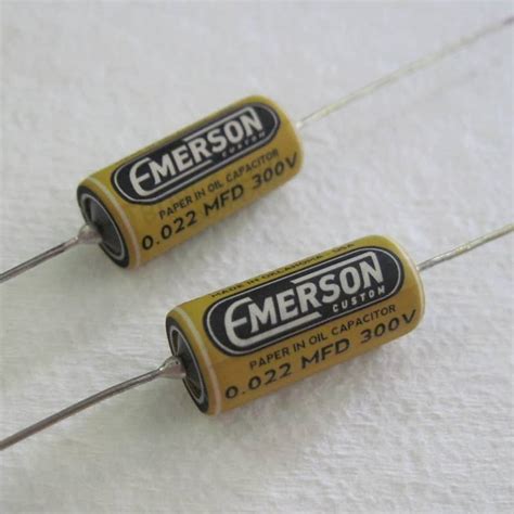 Emerson Custom 022uF Paper In Oil Tone Capacitors Set Of 2 Reverb