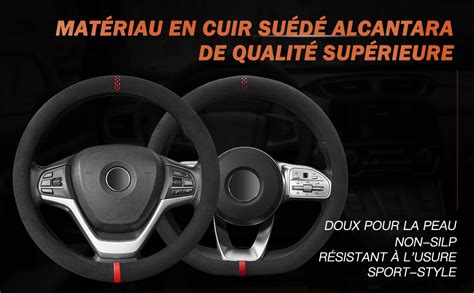 Amazon Fr Zatooto Couvre Volant Voiture Housses De Volant En Cuir