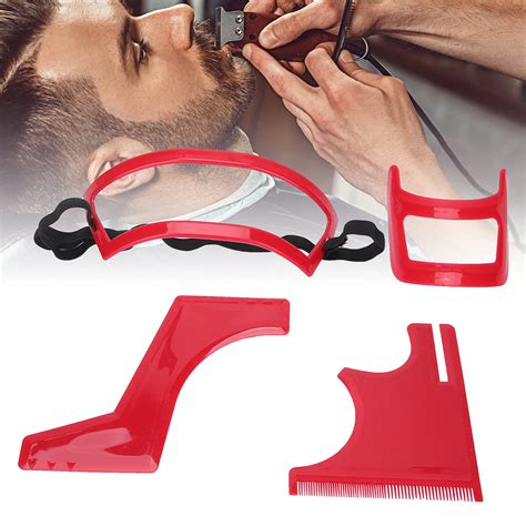 4 Pcs Beard Shaping Tool, Haircut Tool Kit, Beard Shaper Template Guide ...