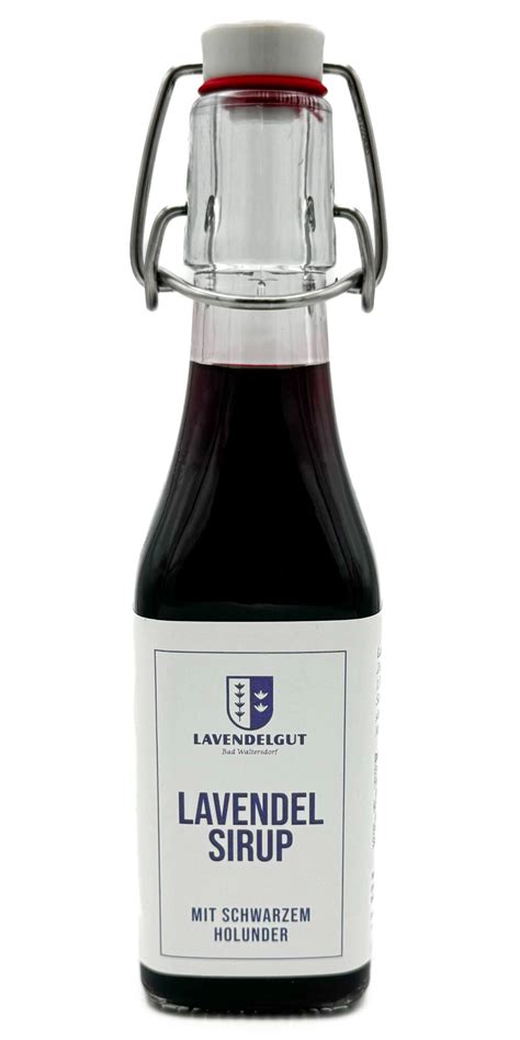 Lavendelsirup Mit Schwarzem Holunder Aus Dem Lavendelgut