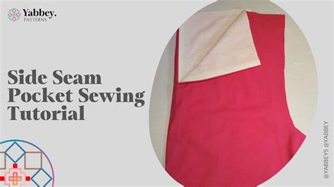 How To Sew A Side Seam Pocket Tutorial Youtube