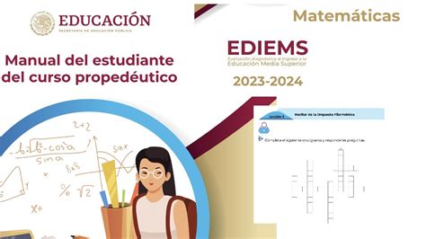 Manual del curso propedéutico EDIEMS Matemáticas LECCIÓN 3 YouTube