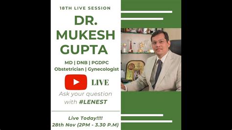 18th Live Q And A Session With Dr Mukesh Gupta Youtube