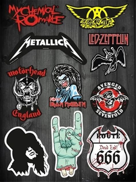 A4BR01 10 Different Styles Metallica Motorhead Guitar Rock Band Music