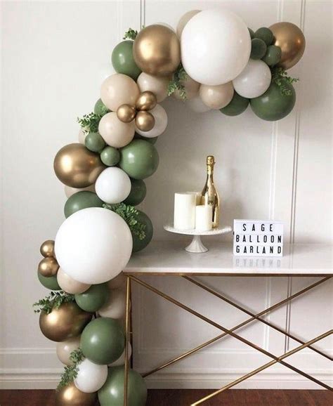 Golden Sage Diy Balloon Garland Kit Etsy Green Balloon Balloon