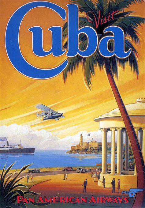 Vintage Cuba Travel Posters Vintage Everyday