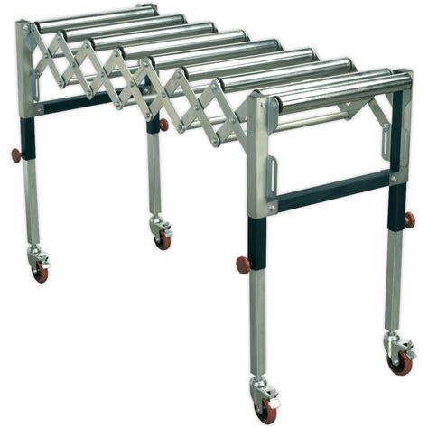 Sealey Heavy Duty Adjustable Roller Conveyor Roller And Support Stands