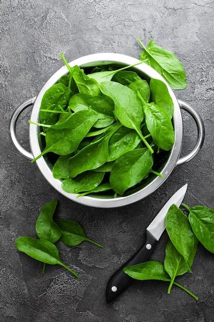 Premium Photo | Spinach fresh spinach leaves