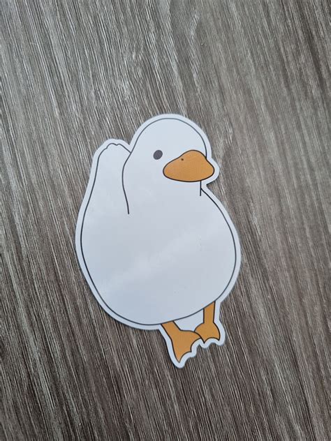 Cute Duck Sticker Set 7pcs Glossy Duck Sticker Pack Kawaii Duck Art