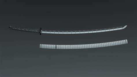 Black Katana 3d Model 10 Max Blend Fbx Ma Obj Free3d