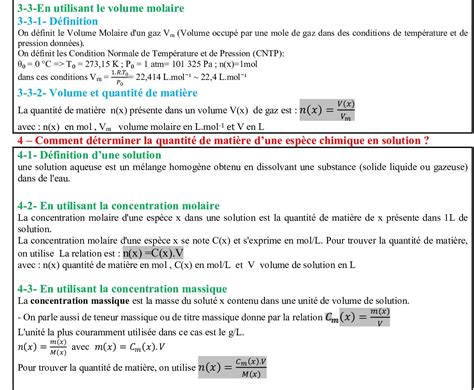 Grandeurs Physiques Li Es La Quantit De Mati Re Dyrassa