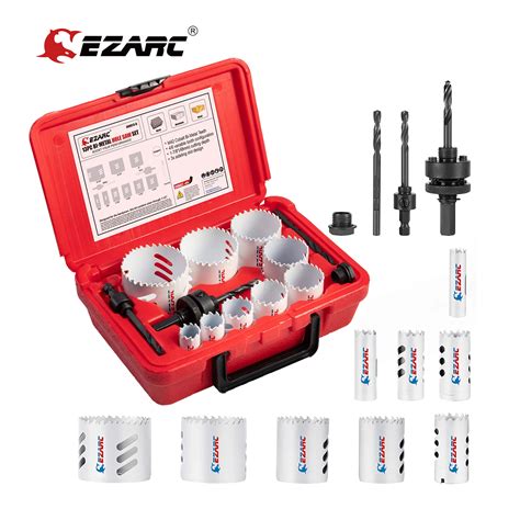 Ezarc Bi Metal Hole Saw Kit Pcs Hole Saw Cobalt Drill Hole Cutter Set