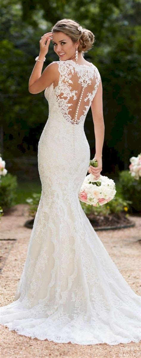 45 Beautiful White Lace Wedding Dress Open Back Ideas 2838584 Weddbook