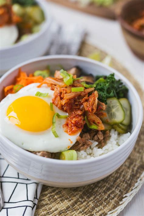 Korean Rice Bowl With Kimchi • Brittany Stager