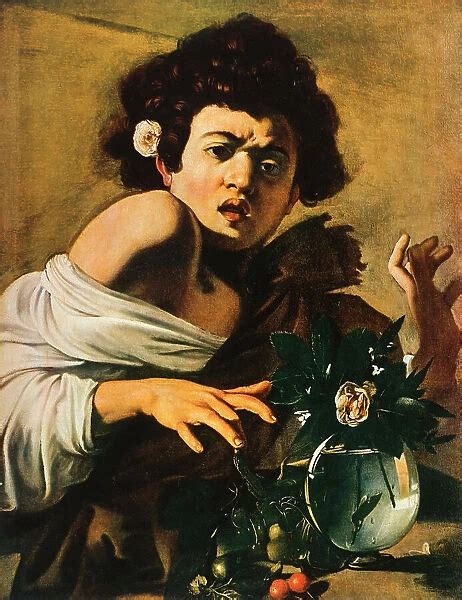 Youth Bitten By A Green Lizard Painting By Caravaggio