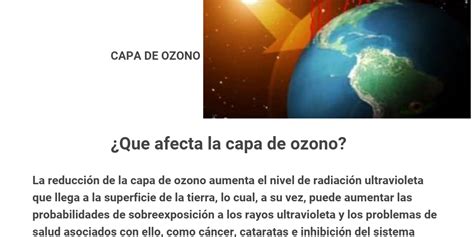 Infografía Sobre La Capa De Ozono Infogram