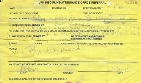 25 Real Detention Slips So Funny They Almost Make Us Miss School