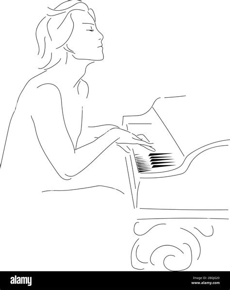 A Black Silhouette Of A Man Playing The Piano Simple Vector