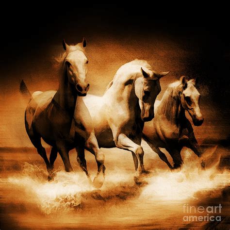 Running Horses Painting By Gull G Fine Art America