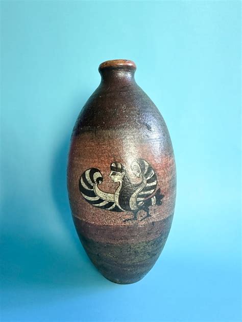 Vintage Cretan Greek Pottery Pottery Ceramic Vase Bud Flower Vases