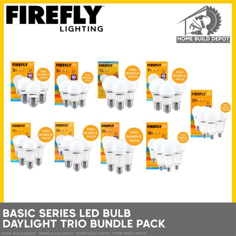 FIREFLY BASIC SERIES LED BULBS DAYLIGHT TRIO BUNDLE PACK Lazada PH