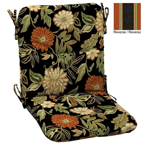 Arden Outdoor Floral Black Patio Chair Cushion at Lowes.com