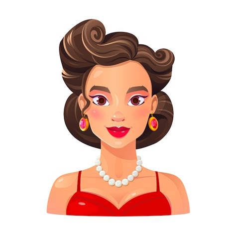 Premium Vector Vector Portrait Of A Beautiful Woman