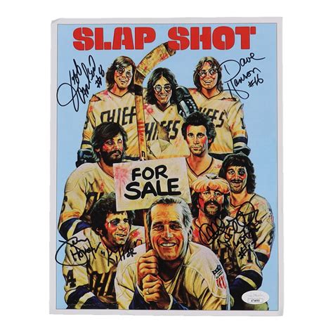 Allan Nicholls, David Hanson, Jerry Houser & Jeff Carlson Signed "Slap ...