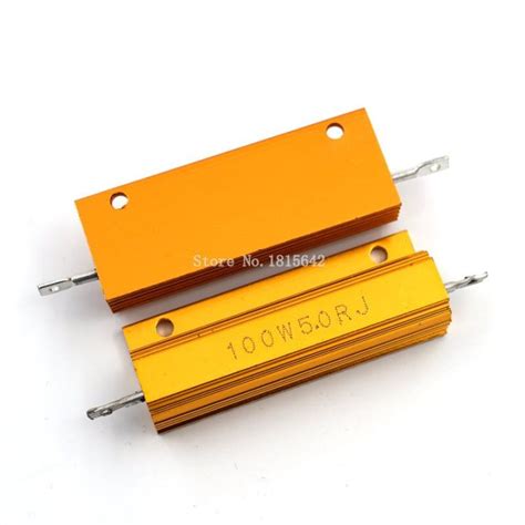 RX24 100W 5R 5RJ 100 Watt Metal Shell Aluminium Gold Resistor High